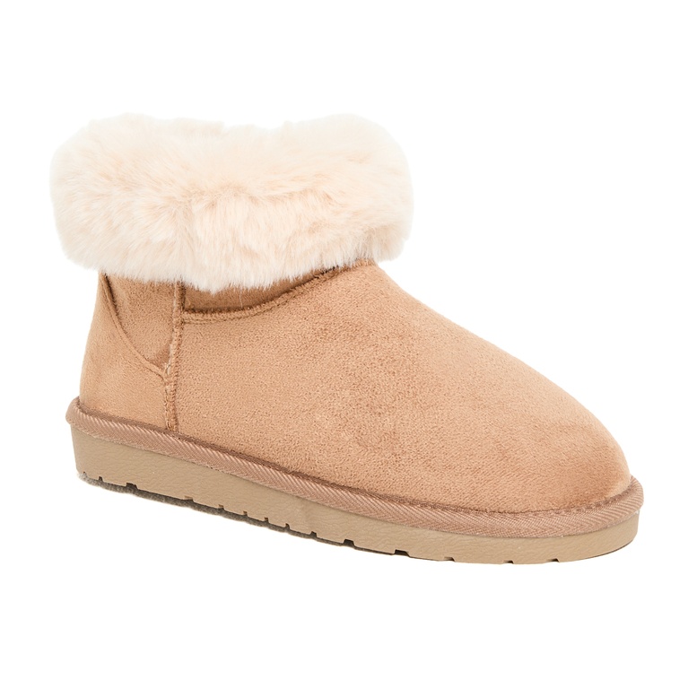 Faux sherling boots "Loui" Dk Beige